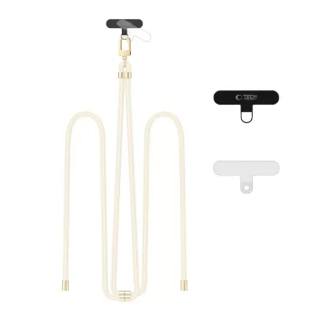   Tech-Protect C7S Rope Crossbody Strap Leash nyakpánt, bézs/arany