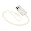 Tech-Protect C7S Rope Crossbody Strap Leash nyakpánt, bézs/arany
