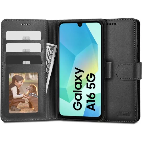 Tech-Protect Wallet Case Samsung Galaxy A16 4G/5G tok, fekete