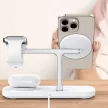 Tech-Protect QI15W-A45 3in1 vezeték nélküli töltő with MagSafe for Apple Devices, fehér
