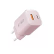 TECH-PROTECT NCM33W 2-PORT hálózati töltő PD33W/QC3.0 BABY , rózsaszín