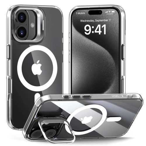 Tech-Protect MagStand MagSafe iPhone 16 Case tok, átlátszó