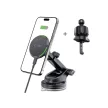 TECH-PROTECT MM15W-V7 QI2 MAGNETIC MAGSAFE DASHBOARD & VENT CAR MOUNT vezeték nélküli töltő 15W, fekete