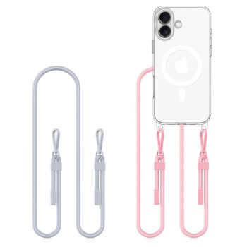   TECH-PROTECT FLEXAIR CHAIN MAGSAFE iPhone 16 tok, szürke, rózsaszín