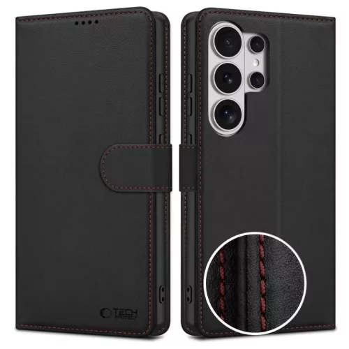 Tech-Protect Wallet Case Samsung Galaxy S26 Ultra tok, fekete and tok, piros