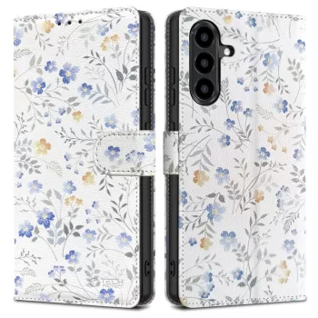   Tech-Protect Wallet Case Samsung Galaxy A57 5G tok, virágmintás színes