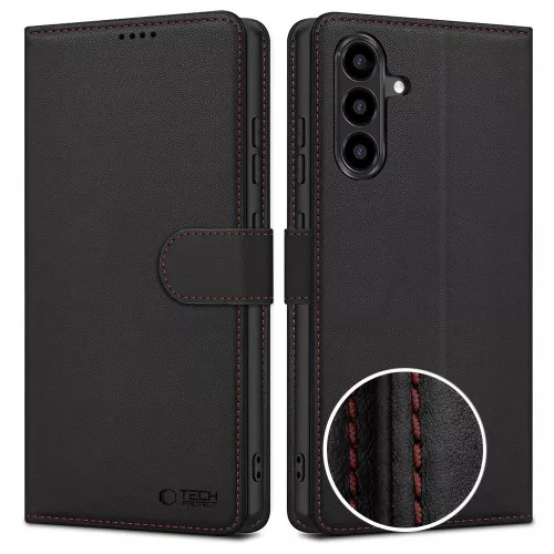 Tech-Protect Wallet Case Samsung Galaxy A57 5G tok, fekete-piros
