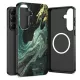 Tech-Protect Lamano MagSafe Case Samsung Galaxy A57 5G tok, fekete-zöld