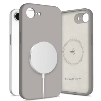   Tech-Protect Silicone MagSafe Case iPhone 16E / 17E tok, szürke