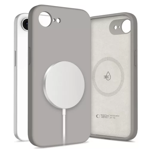 Tech-Protect Silicone MagSafe Case iPhone 16E / 17E tok, szürke