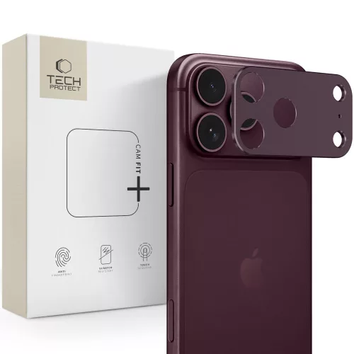 Tech-Protect CamAlloy Fit+ iPhone 18 Pro tok, bordó