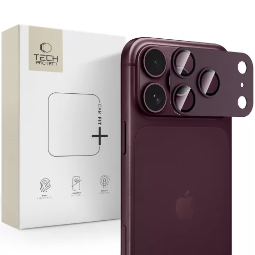 Tech-Protect Camfull Fit+ iPhone 18 Pro Max kameravédő, bordó