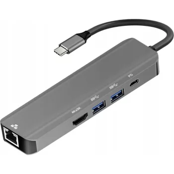 ART 5in1 USB C OEM-C15-1, USB-HUB, ezüst