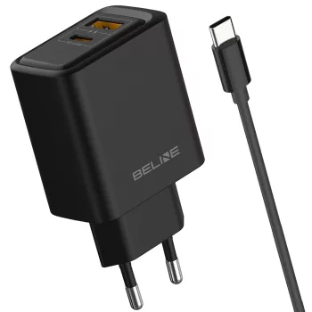   Beline hálózati töltő 45W + kábel USB-C BLN2CB45C, fekete
