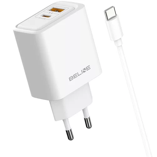 Beline hálózati töltő 45W + kábel USB-C BLN2CW45C, fehér