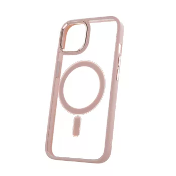   Satin Clear Mag case MagSafe hátlap, tok iPhone 15 6,1", rózsaszín