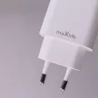Maxlife MXTC-06-20AC PD QC hálózati töltő 1x USB-C 1x USB 20W, fehér + USB-C - Lightning kábel 20W