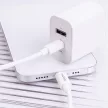 Maxlife MXTC-06-20AC PD QC hálózati töltő 1x USB-C 1x USB 20W, fehér + USB-C - Lightning kábel 20W