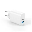 Forever TC-07-30AC PD QC hálózati töltő 1x USB-C 1x USB 30W, fehér + USB-C - USB-C kábel 60W