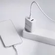 Forever TC-07-30AC PD QC hálózati töltő 1x USB-C 1x USB 30W, fehér + USB-C - USB-C kábel 60W