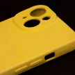 Silicone Case hátlap, tok Samsung Galaxy S23 FE, sárga