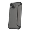 Smart Carbon Case oldalra nyíló tok iPhone 15 Pro 6,1", ezüst