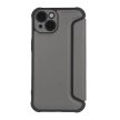 Smart Carbon Case oldalra nyíló tok iPhone 15 Pro 6,1", ezüst