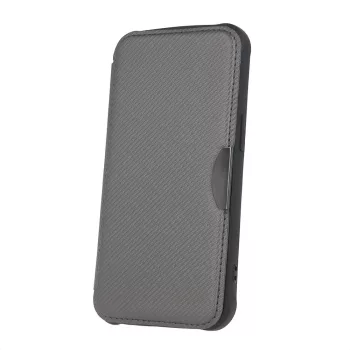   Smart Carbon Case oldalra nyíló tok Samsung Galaxy S23 FE, ezüst