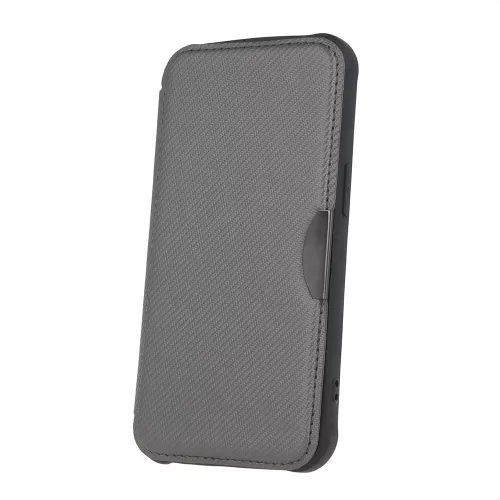 Smart Carbon Case oldalra nyíló tok Samsung Galaxy S23 FE, ezüst