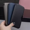 Smart Carbon Case oldalra nyíló tok Samsung Galaxy S23 FE, ezüst