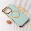 Circle Glam Mag hátlap, MagSafe tok iPhone 12/12 Pro 6,1", mentazöld