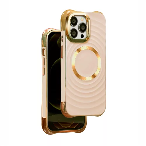 Circle Glam Mag hátlap, MagSafe tok iPhone 14 Pro 6,1", rózsaszín