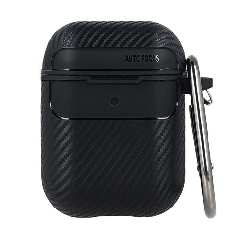 Carbon case Airpods / Airpods 2 tok, fekete