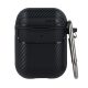 Carbon case Airpods / Airpods 2 tok, fekete