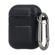 Carbon case Airpods / Airpods 2 tok, fekete