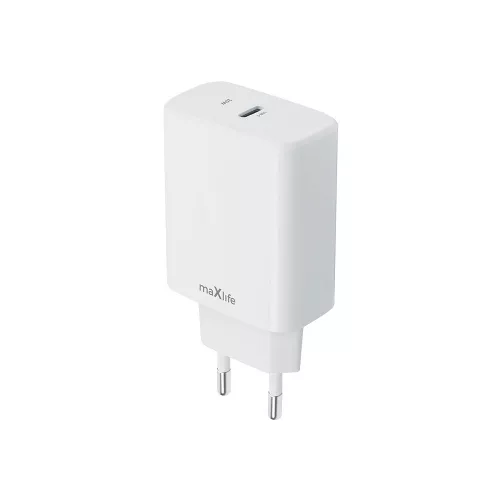 Maxlife MXTC-10-20C PD QC hálózati töltő 1x USB-C 20W, fehér