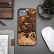 Wood and resin iPhone 15 Plus MagSafe Bewood Unique Orange tok, színes