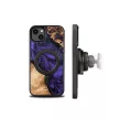 Wood and resin iPhone 15 Plus MagSafe Bewood Unique  tok, lila tok, színes