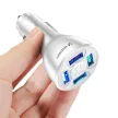 Wozinsky WCCAW 50W 4x USB-A QC autós töltő, fehér