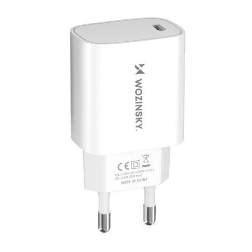 Wozinsky WGWCCW 20W USB-C hálózati töltő, fehér