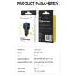 Wozinsky WDCCAC USB-C USB-A 36W autós töltő, fekete