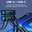 Wozinsky WDCCAC USB-C USB-A 36W autós töltő, fekete