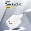 Wozinsky CMWCW 20W USB-C / USB-A hálózati töltő, fehér