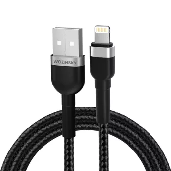 Wozinsky WNBAL1 USB-A / Lightning 2.4A, 1m, kábel, fekete