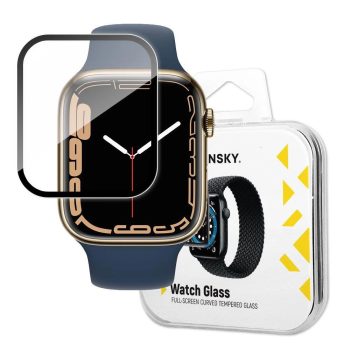   Wozinsky Watch Glass hibrid üvegfólia Apple Watch 7 45 mm, fekete