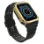Protect óraszíj Band tok óraszíj Apple Watch 7/SE (45/44/42mm) tok Armor Watch Cover, fekete