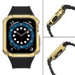 Protect óraszíj Band tok óraszíj Apple Watch 7/SE (41/40/38mm) tok Armor Watch Cover, fekete