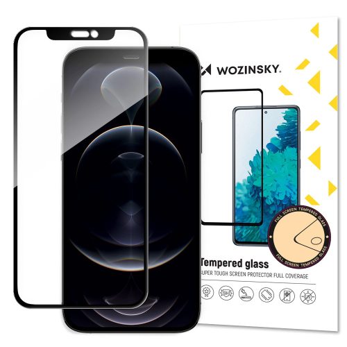 Wozinsky Super Durable Full Glue Tempered Glass Case Friendly iPhone 16e / 14 / 13 Pro / 13 edzett üvegfólia