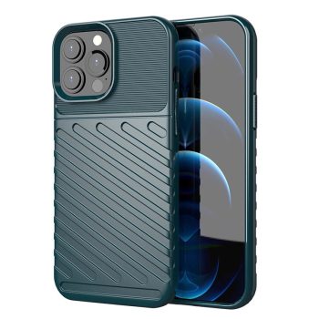   Thunder Case Flexible Tough Rugged Cover TPU Case iPhone 13 Pro Max tok, zöld