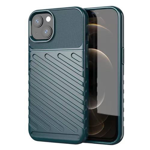 Thunder Case Flexible Tough Rugged Cover TPU Case iPhone 13 mini tok, zöld